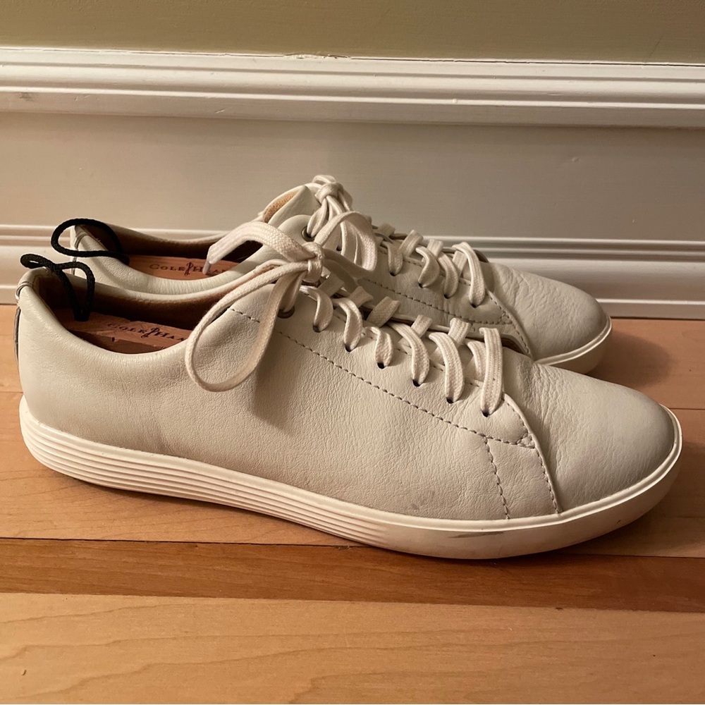 Cole Haan Grand.Os Sneakers Women's Low Top White Leather Lace Up  9-1/2B Court